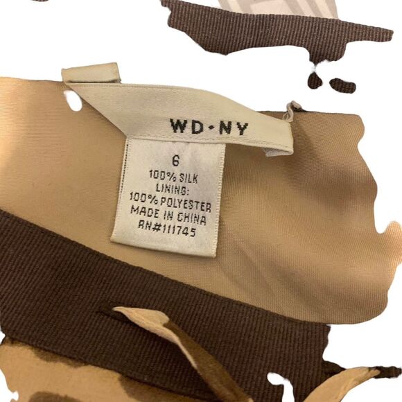 Size 6 Vintage Y2K Cheetah Print WDNY Women's Brown Skirt - Picture 5 of 5